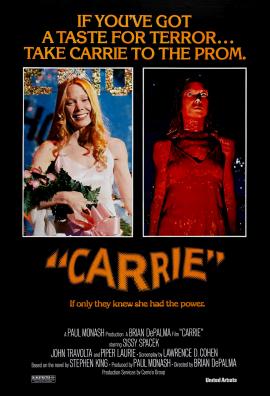 Carrie 1976 movie poster